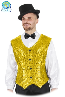 GILET PAILLETTES ORO